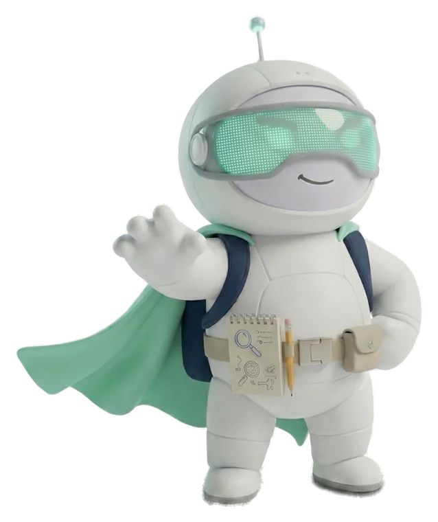 El Cargonaut en pose heroica con capa, listo para tomar el control