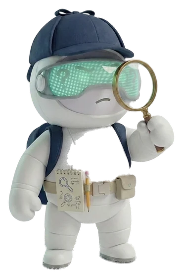 El Cargonaut investigando con lupa entre el caos